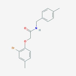 molecular formula C17H18BrNO2 B5798438 2-(2-bromo-4-methylphenoxy)-N-(4-methylbenzyl)acetamide 