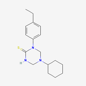 5-cyclohexyl-1-(4-ethylphenyl)-1,3,5-triazinane-2-thione