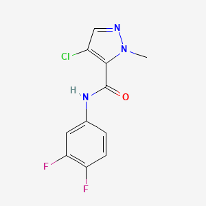 molecular formula C11H8ClF2N3O B5798463 4-chloro-N-(3,4-difluorophenyl)-1-methyl-1H-pyrazole-5-carboxamide 