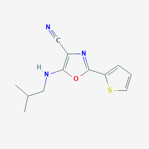 molecular formula C12H13N3OS B5798467 5-(isobutylamino)-2-(2-thienyl)-1,3-oxazole-4-carbonitrile 