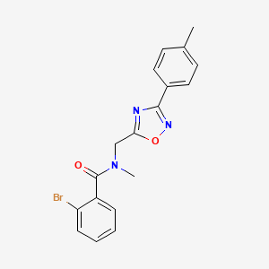 molecular formula C18H16BrN3O2 B5798477 2-bromo-N-methyl-N-{[3-(4-methylphenyl)-1,2,4-oxadiazol-5-yl]methyl}benzamide 