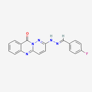 molecular formula C18H12FN5O B5798493 4-fluorobenzaldehyde (10-oxo-10H-pyridazino[6,1-b]quinazolin-2-yl)hydrazone 