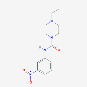 molecular formula C13H18N4O3 B5798504 4-ethyl-N-(3-nitrophenyl)-1-piperazinecarboxamide 