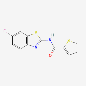 molecular formula C12H7FN2OS2 B5798509 N-(6-fluoro-1,3-benzothiazol-2-yl)-2-thiophenecarboxamide 