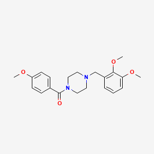 molecular formula C21H26N2O4 B5798537 1-(2,3-dimethoxybenzyl)-4-(4-methoxybenzoyl)piperazine CAS No. 6041-17-4