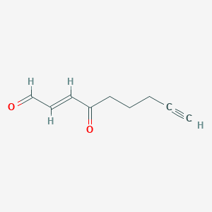 molecular formula C9H10O2 B579854 (E)-4-Oxonon-2-en-8-ynal CAS No. 1680193-58-1