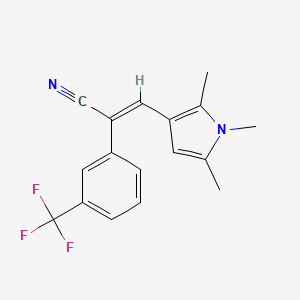 molecular formula C17H15F3N2 B5798545 2-[3-(trifluoromethyl)phenyl]-3-(1,2,5-trimethyl-1H-pyrrol-3-yl)acrylonitrile 