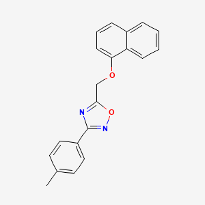 molecular formula C20H16N2O2 B5798553 3-(4-methylphenyl)-5-[(1-naphthyloxy)methyl]-1,2,4-oxadiazole 