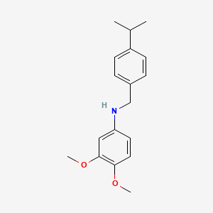 molecular formula C18H23NO2 B5798560 (3,4-dimethoxyphenyl)(4-isopropylbenzyl)amine 