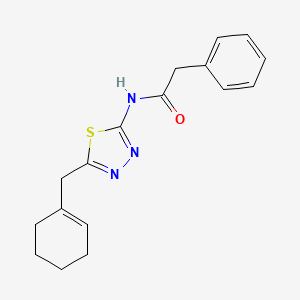 molecular formula C17H19N3OS B5798574 N-[5-(1-cyclohexen-1-ylmethyl)-1,3,4-thiadiazol-2-yl]-2-phenylacetamide 