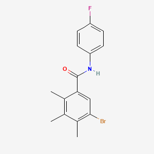 molecular formula C16H15BrFNO B5798575 5-bromo-N-(4-fluorophenyl)-2,3,4-trimethylbenzamide 