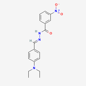 molecular formula C18H20N4O3 B5798581 N'-[4-(diethylamino)benzylidene]-3-nitrobenzohydrazide 