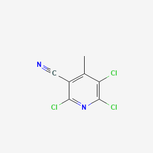 molecular formula C7H3Cl3N2 B579859 2,5,6-Trichloro-4-methylnicotinonitrile CAS No. 63195-39-1