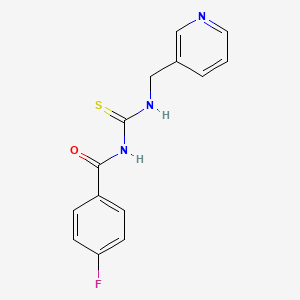 molecular formula C14H12FN3OS B5798618 4-fluoro-N-{[(3-pyridinylmethyl)amino]carbonothioyl}benzamide 