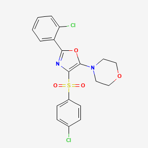 molecular formula C19H16Cl2N2O4S B5798627 4-{2-(2-chlorophenyl)-4-[(4-chlorophenyl)sulfonyl]-1,3-oxazol-5-yl}morpholine 