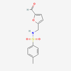 molecular formula C13H13NO4S B5798642 N-[(5-formyl-2-furyl)methyl]-4-methylbenzenesulfonamide 
