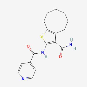 molecular formula C17H19N3O2S B5798651 N-[3-(aminocarbonyl)-4,5,6,7,8,9-hexahydrocycloocta[b]thien-2-yl]isonicotinamide 