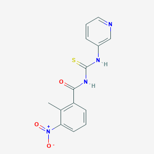 molecular formula C14H12N4O3S B5798680 2-methyl-3-nitro-N-[(3-pyridinylamino)carbonothioyl]benzamide 