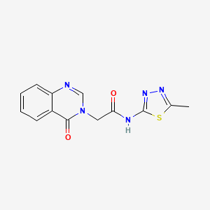 molecular formula C13H11N5O2S B5798692 N-(5-methyl-1,3,4-thiadiazol-2-yl)-2-(4-oxo-3(4H)-quinazolinyl)acetamide 