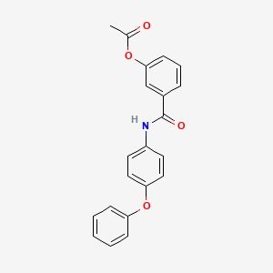molecular formula C21H17NO4 B5798710 3-{[(4-phenoxyphenyl)amino]carbonyl}phenyl acetate 