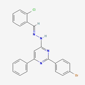 2-chlorobenzaldehyde [2-(4-bromophenyl)-6-phenyl-4-pyrimidinyl]hydrazone