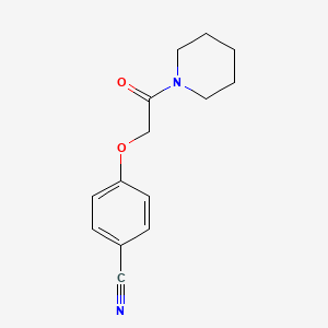 molecular formula C14H16N2O2 B5798720 4-[2-oxo-2-(1-piperidinyl)ethoxy]benzonitrile 