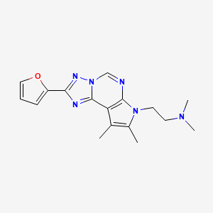 molecular formula C17H20N6O B5798735 2-[2-(2-furyl)-8,9-dimethyl-7H-pyrrolo[3,2-e][1,2,4]triazolo[1,5-c]pyrimidin-7-yl]-N,N-dimethylethanamine 