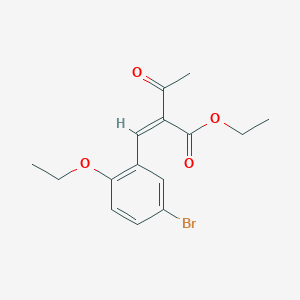 molecular formula C15H17BrO4 B5798743 ethyl 2-acetyl-3-(5-bromo-2-ethoxyphenyl)acrylate 