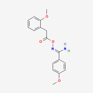 molecular formula C17H18N2O4 B5798756 4-methoxy-N'-{[(2-methoxyphenyl)acetyl]oxy}benzenecarboximidamide 