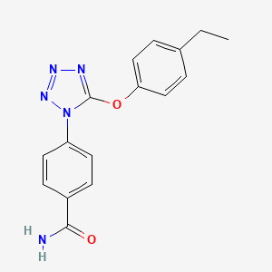 molecular formula C16H15N5O2 B5798775 4-[5-(4-ethylphenoxy)-1H-tetrazol-1-yl]benzamide 