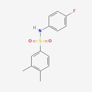 molecular formula C14H14FNO2S B5798781 N-(4-fluorophenyl)-3,4-dimethylbenzenesulfonamide 