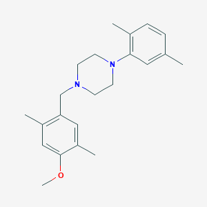 molecular formula C22H30N2O B5798783 1-(2,5-dimethylphenyl)-4-(4-methoxy-2,5-dimethylbenzyl)piperazine 