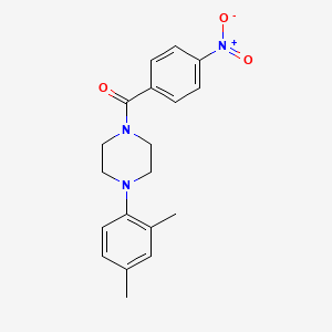 molecular formula C19H21N3O3 B5798819 1-(2,4-dimethylphenyl)-4-(4-nitrobenzoyl)piperazine 