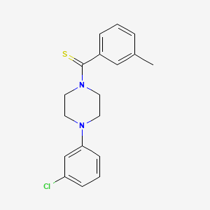 molecular formula C18H19ClN2S B5798827 1-(3-chlorophenyl)-4-[(3-methylphenyl)carbonothioyl]piperazine 