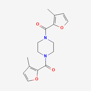 molecular formula C16H18N2O4 B5798840 1,4-bis(3-methyl-2-furoyl)piperazine 
