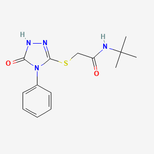 molecular formula C14H18N4O2S B5798856 N-(tert-butyl)-2-[(5-oxo-4-phenyl-4,5-dihydro-1H-1,2,4-triazol-3-yl)thio]acetamide 