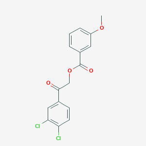 molecular formula C16H12Cl2O4 B5798874 2-(3,4-dichlorophenyl)-2-oxoethyl 3-methoxybenzoate 