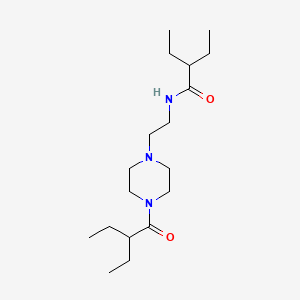 molecular formula C18H35N3O2 B5798879 2-ethyl-N-{2-[4-(2-ethylbutanoyl)-1-piperazinyl]ethyl}butanamide 