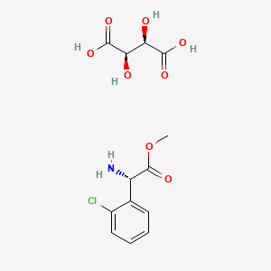 molecular formula C13H16ClNO8 B579890 （S）-（+）-2-氯苯基甘氨酸甲酯酒石酸盐 CAS No. 141109-15-1