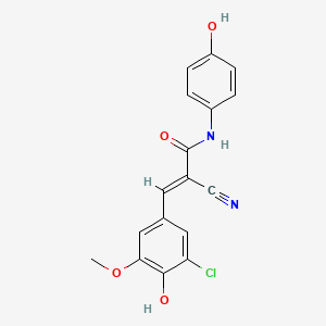 molecular formula C17H13ClN2O4 B5798907 3-(3-chloro-4-hydroxy-5-methoxyphenyl)-2-cyano-N-(4-hydroxyphenyl)acrylamide 