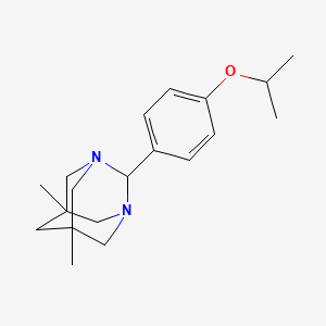 2-(4-isopropoxyphenyl)-5,7-dimethyl-1,3-diazatricyclo[3.3.1.1~3,7~]decane