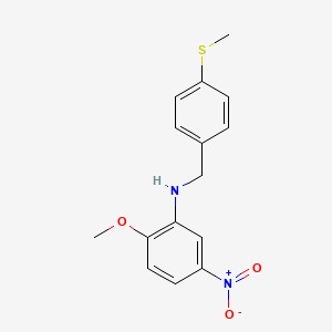 molecular formula C15H16N2O3S B5798942 (2-methoxy-5-nitrophenyl)[4-(methylthio)benzyl]amine 