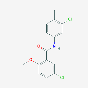 molecular formula C15H13Cl2NO2 B5798954 5-chloro-N-(3-chloro-4-methylphenyl)-2-methoxybenzamide 
