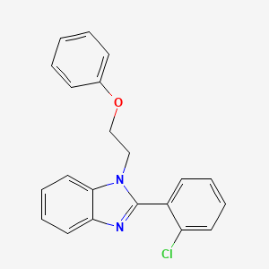 molecular formula C21H17ClN2O B5798976 2-(2-chlorophenyl)-1-(2-phenoxyethyl)-1H-benzimidazole 