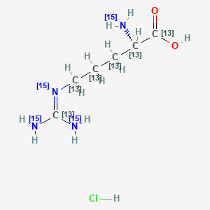 molecular formula C6H15ClN4O2 B579898 L-Arginine-13C6,15N4 Hydrochloride CAS No. 202468-25-5