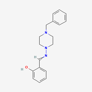 molecular formula C18H21N3O B5798983 2-{[(4-benzyl-1-piperazinyl)imino]methyl}phenol 