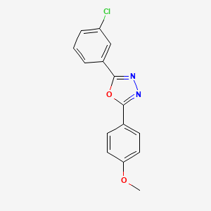 molecular formula C15H11ClN2O2 B5798994 2-(3-chlorophenyl)-5-(4-methoxyphenyl)-1,3,4-oxadiazole 