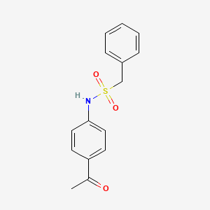 molecular formula C15H15NO3S B5799017 N-(4-acetylphenyl)-1-phenylmethanesulfonamide CAS No. 5541-97-9