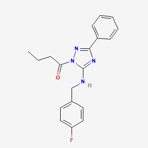 molecular formula C19H19FN4O B5799036 1-丁酰基-N-(4-氟苄基)-3-苯基-1H-1,2,4-三唑-5-胺 