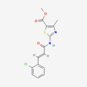 molecular formula C15H13ClN2O3S B5799039 methyl 2-{[3-(2-chlorophenyl)acryloyl]amino}-4-methyl-1,3-thiazole-5-carboxylate 